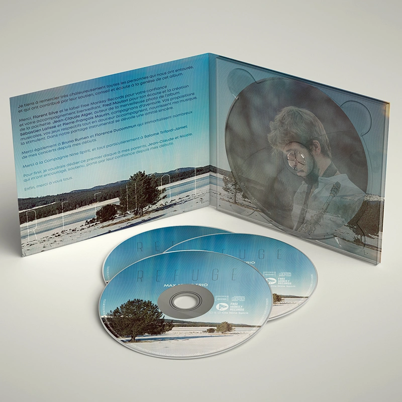 Mockup fiche produit cd Refuge Max Atger Trio